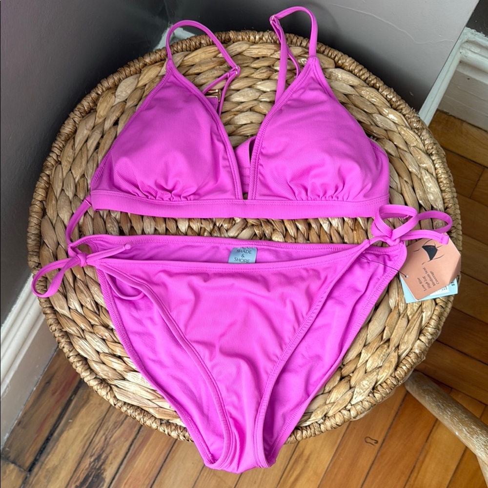 NWT Sand & shore hot Pink Bikini Set